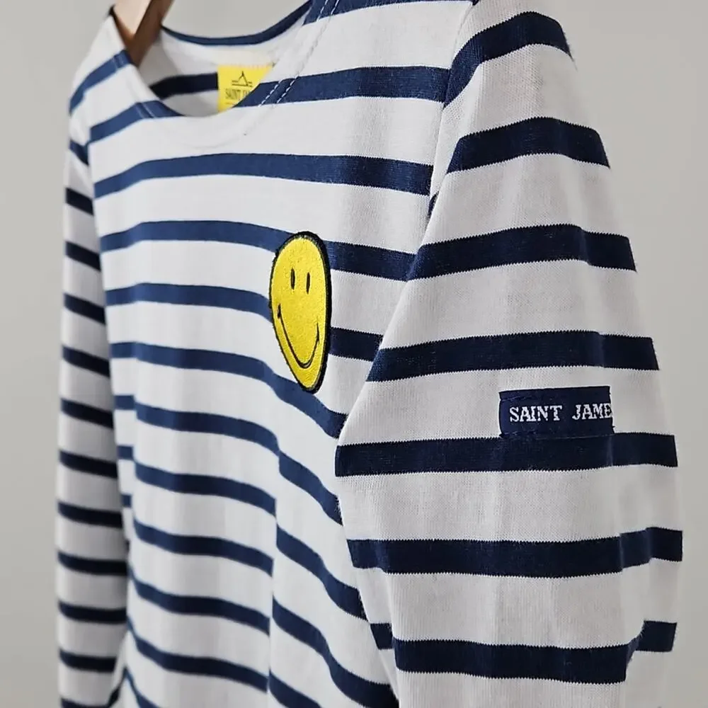 Saint James x Smiley Iconic Sailor Navy Striped Long Sleeve Shirt |‎ Kid's 8